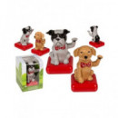 OUT OF THE BLUE Figura Solar Perro Saludando