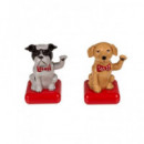 OUT OF THE BLUE Figura Solar Perro Saludando