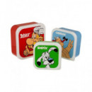 OUT OF THE BLUE Kit de 3 Fiambreras Asterix,obelix y Idefix