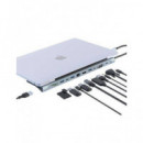 XO ADAPTADOR12 en 1 Tipo-c/m a 4XUSB ,HDMI,VGA,TIPO-C,RJ45,MICRO Sd,sd Aux In 4K XO-HUB010