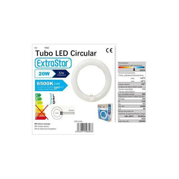 Extrastar Bombilla Led Circular 1950LM 6500K Fria  LALO