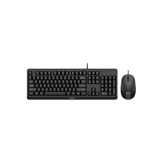 PHILIPS Teclado + Raton SPT6207BL  Negro con Cable