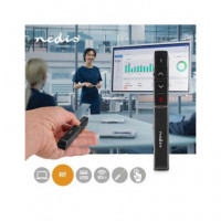 NEDIS Presentador Inalambrico USB con Puntero Laser Slim Negro