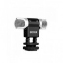Boya Dual Microfono Estereo Profesional  BY-MM3 para Smartphone Android Ios, Camara Dslr y Videocama  LALO