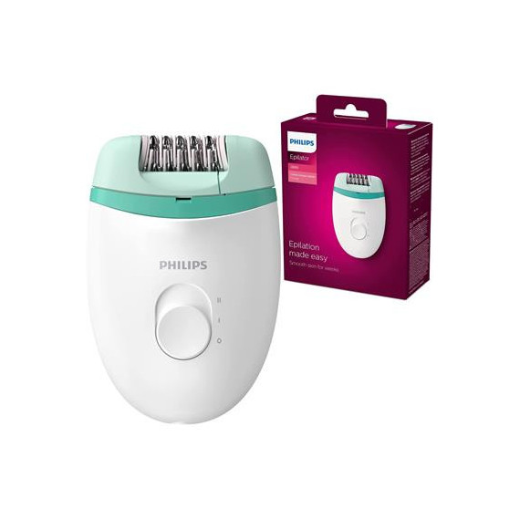 PHILIPS Depiladora Satinelle Essential con Cable BRE224 Blanco