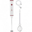 BEPER Espumador Batidor Leche Recargable con Varilla P102SBA008
