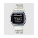 CASIO Coleccion A168XES-1BEF Reloj Digital Correa Resina Transparente, Fecha,cronometro, Alarma