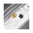 CASIO Coleccion A168XESG-9AEF Reloj Digital Dorado,correa Resina Transparente, Fecha,cronometro,alar