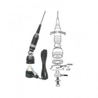 SIRIO Antena Movil Cb Turbo 800S Omnidireccional 5/8 Corta, 84 Cm 27MHZ  con Resorte Base y Cable