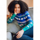 SUGARHILL BRIGHTON Jerséis y Sudaderas Jersey Sugarhill Rosie Multi Rural Fairisle