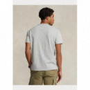 Camisetas Hombre Camiseta POLO RALPH LAUREN Classic Fit de Punto Polo Sport Gris