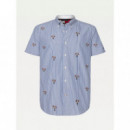 Allover Embroidery Shirt S/s  TOMMY HILFIGER