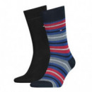 Th Men Sock 2P Birdeye Stripe  TOMMY HILFIGER