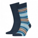 Th Men Sock 2P Birdeye Stripe  TOMMY HILFIGER