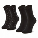 Th Women Sock Dot 2P  TOMMY HILFIGER