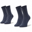 Th Women Sock Dot 2P  TOMMY HILFIGER