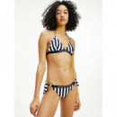 Cheeky Side Tie Bikini Core Solid Logo W  TOMMY HILFIGER