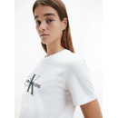 Reflective Monogram Tee Bright White  CALVIN KLEIN