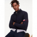 Th Monogram Button Mock  TOMMY HILFIGER