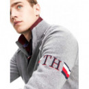 Th Monogram Button Mock  TOMMY HILFIGER