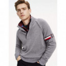 Th Monogram Button Mock  TOMMY HILFIGER