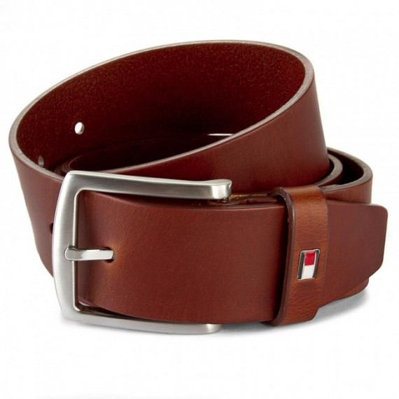 Th New Denton Belt Dark Tan-eur  TOMMY HILFIGER