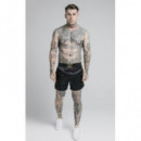 Muay Tie Satin Shorts Blk Gld  SIK SILK