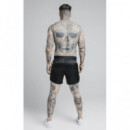 Muay Tie Satin Shorts Blk Gld  SIK SILK