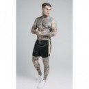 Muay Tie Satin Shorts Blk Gld  SIK SILK