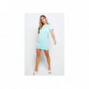SS21 Stripe Print Dress - Aqua  SIK SILK