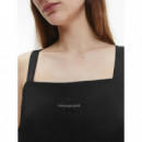 Wide Straps Satin Top Ck Black  CALVIN KLEIN