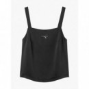 Wide Straps Satin Top Ck Black  CALVIN KLEIN