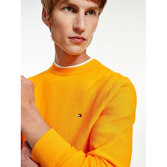 Basic Structure Crew Neck Amber Ochre  TOMMY HILFIGER