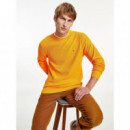 Basic Structure Crew Neck Amber Ochre  TOMMY HILFIGER