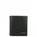 Micro Pebble Small N/s Trifold Black  CALVIN KLEIN