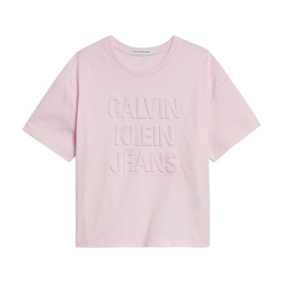 Debossed Logo T-shirt Sweetest Pink  CALVIN KLEIN