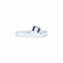 Tommy Jeans Flag Pool Slide Ecru  TOMMY HILFIGER