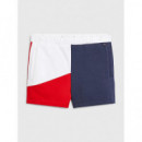 Colourblock Sweat Short Twilight Navy Co  TOMMY HILFIGER