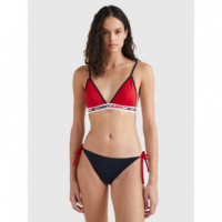 String Side Tie Cheeky Bikini Desert Sky  TOMMY HILFIGER