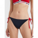String Side Tie Cheeky Bikini Desert Sky  TOMMY HILFIGER