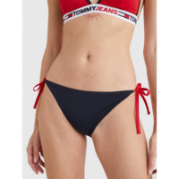 String Side Tie Cheeky Bikini Desert Sky  TOMMY HILFIGER