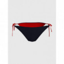 String Side Tie Cheeky Bikini Desert Sky  TOMMY HILFIGER