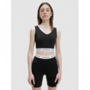 Contrast Tape Milano Strappy Top Ck Blac  CALVIN KLEIN