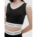 Contrast Tape Milano Strappy Top Ck Blac  CALVIN KLEIN