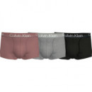 Trunk 3PK Black/grey Heather/ Red Grape  CALVIN KLEIN