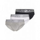 Hip Brief 3PK Black/ White/ Grey Heather  CALVIN KLEIN