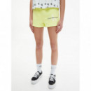 Reflective Monogram Shorts Light Aloe  CALVIN KLEIN