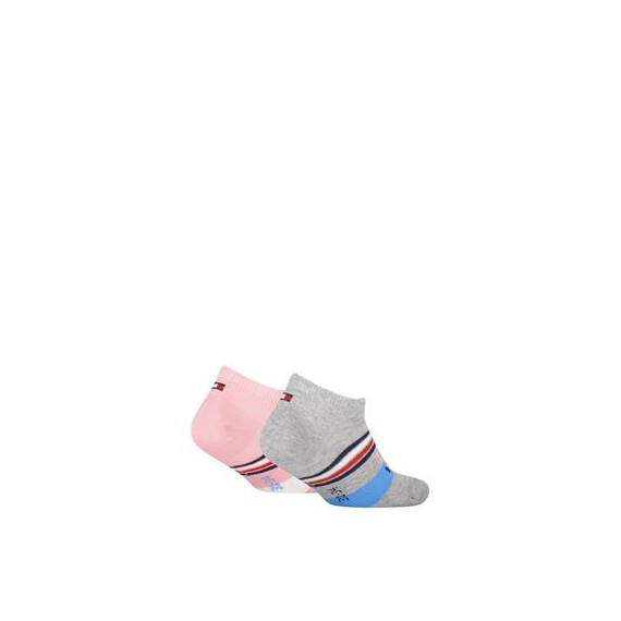 Th Kids Sneaker 2P Logo Ribbon Pink / Gr  TOMMY HILFIGER