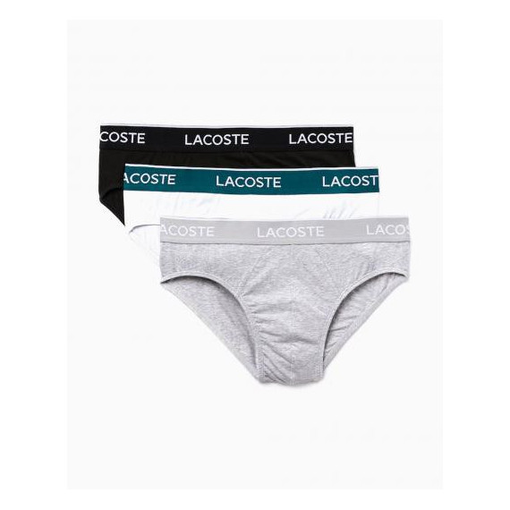Pack de 3 Slips Bl/gr/negro  LACOSTE