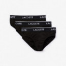 Pack de 3 Slips Negros  LACOSTE